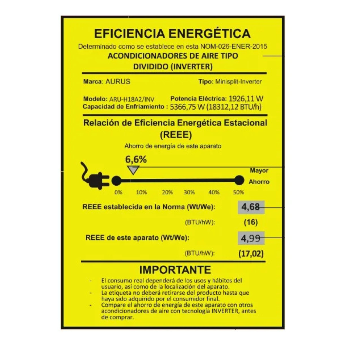 Minisplit Aurus Inverter 1.5 Ton 220v Wifi Frio/calor Gasr32