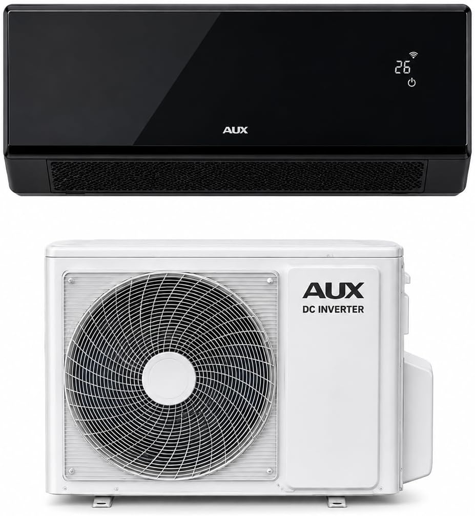 Minisplit Inverter AUX 1 Tonelada 220V Negro