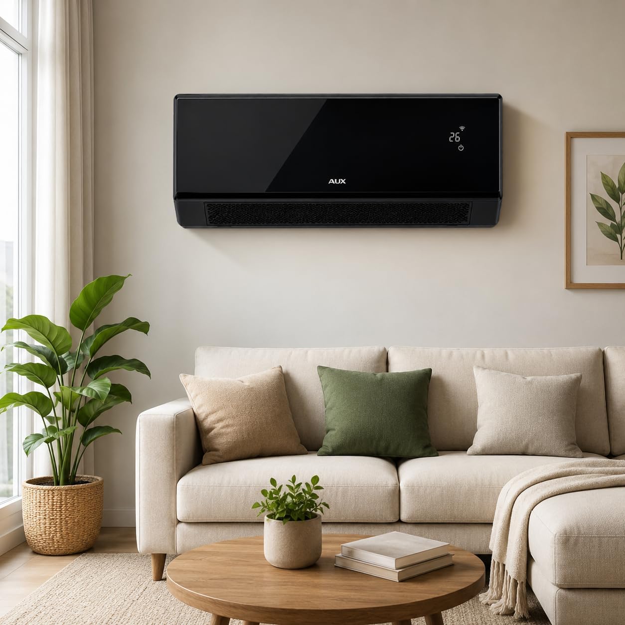 Minisplit Inverter AUX 1 Tonelada 220V Negro