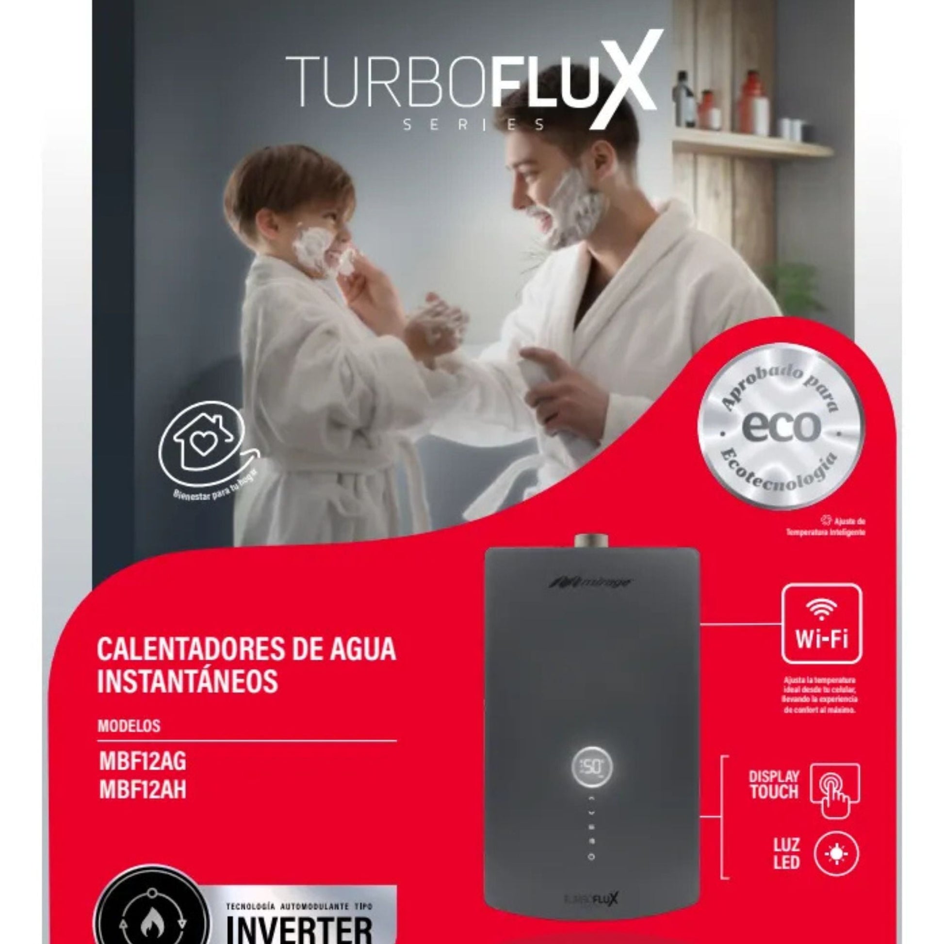 Boiler Gris Mirage Mbf12ag/h Gas Y Eléctrico Wifi Inverter Gris Oscuro - Econosol