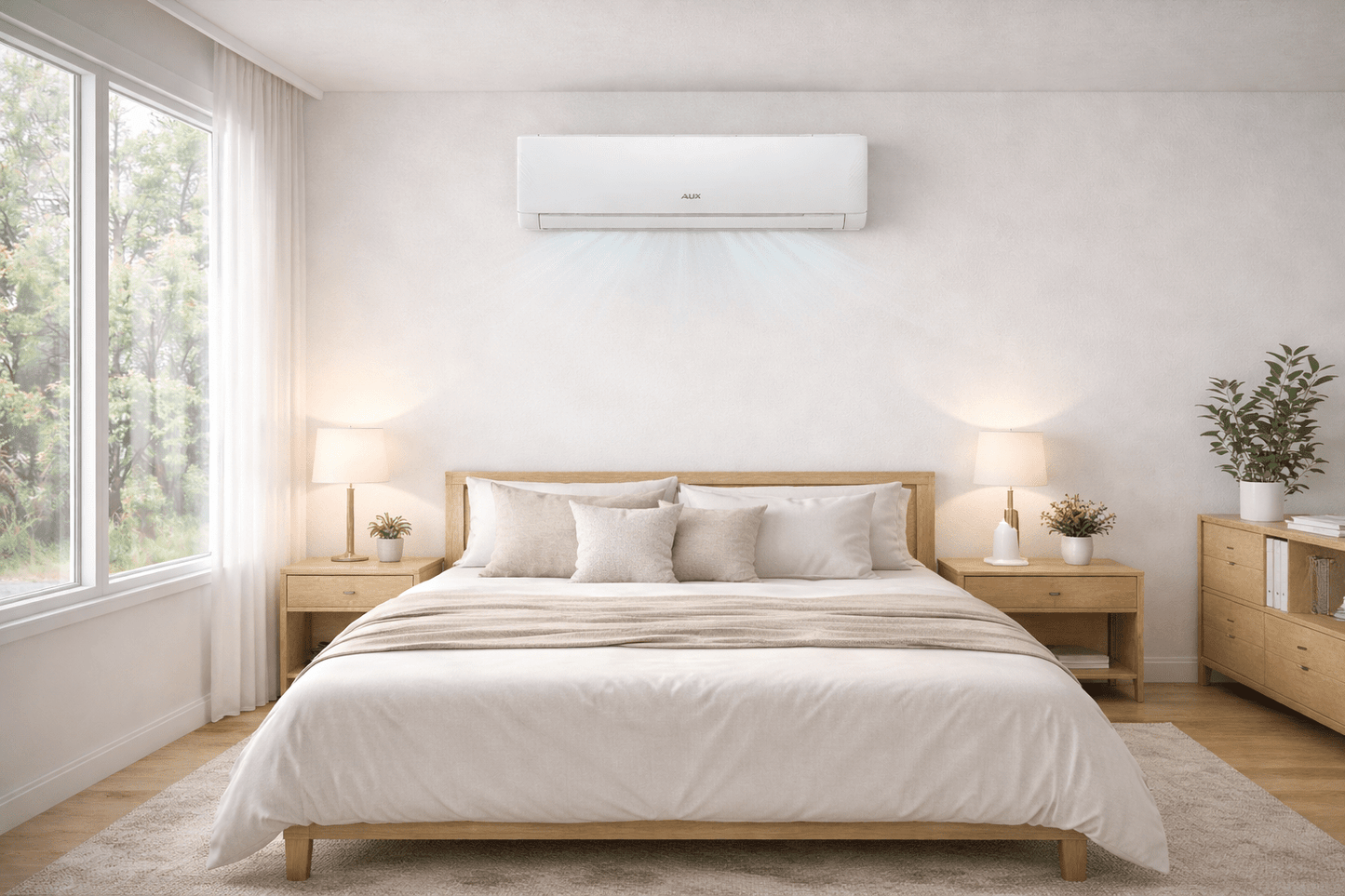Minisplit Aux 1 Tonelada 220v Solo Frio Convencional Blanco - Econosol