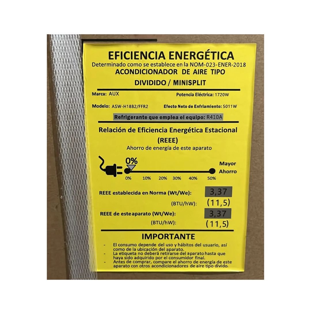 Minisplit Aux 1.5 Toneladas Frio/calor Blanco Convencional - Econosol