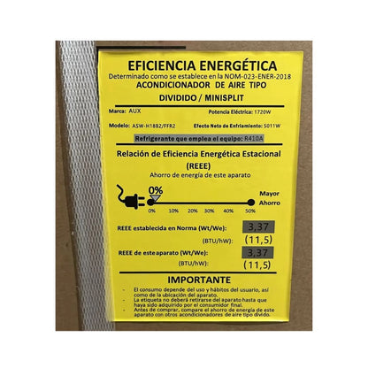 Minisplit Aux 1.5 Toneladas Frio/calor Blanco Convencional - Econosol