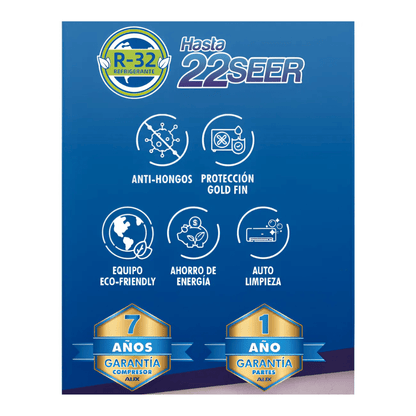 Minisplit Aux Inverter Alpha Wifi 1.5t Frio/calor 80% Ahorro Blanco - Econosol