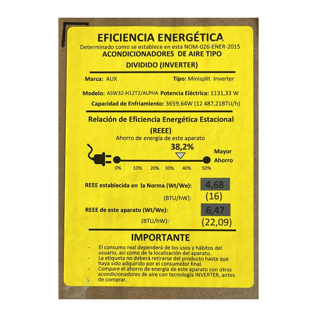 Minisplit Aux Inverter Alpha Wifi 1ton Frio/calor 80% Ahorro - Econosol