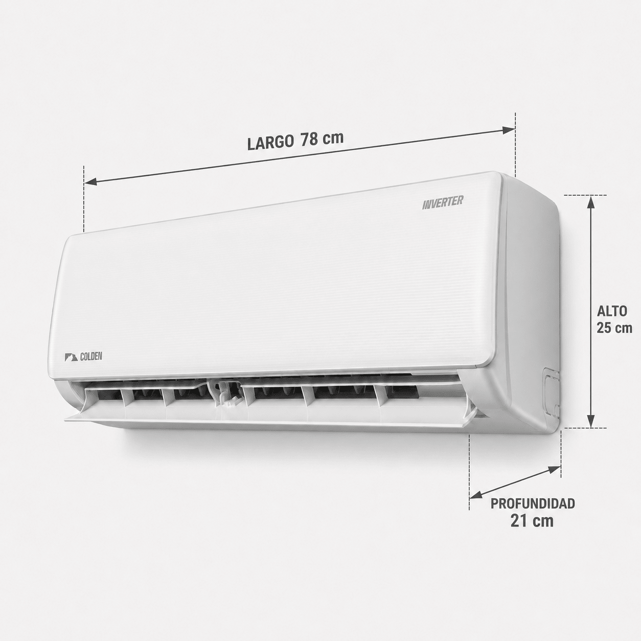 Minisplit Colden Inverter 1 Ton 220v Frío Calor 60% Ahorro Blanco - Econosol