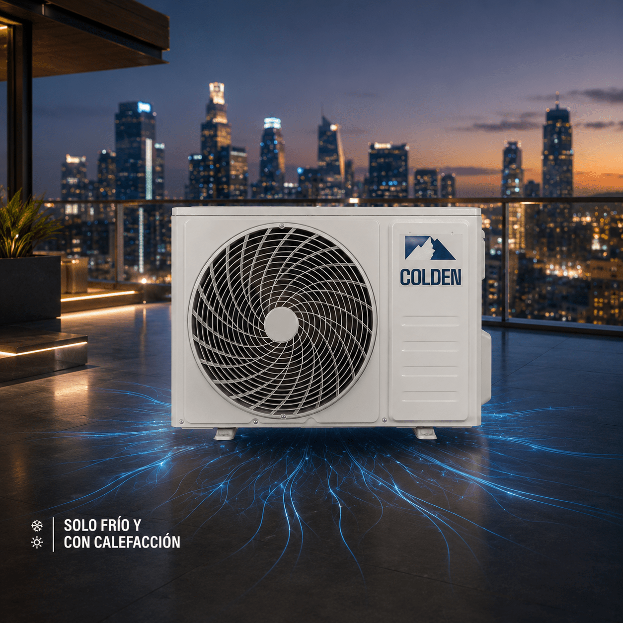 Minisplit Inverter Colden 2 Toneladas 220V Frío y Calor - Econosol