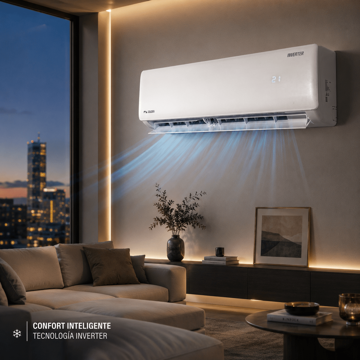 Minisplit Inverter Colden 2 Toneladas 220V Frío y Calor - Econosol