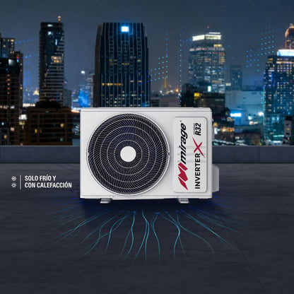 Minisplit Mirage Inverter X 1 Tonelada 220V Frío y Calor - Econosol